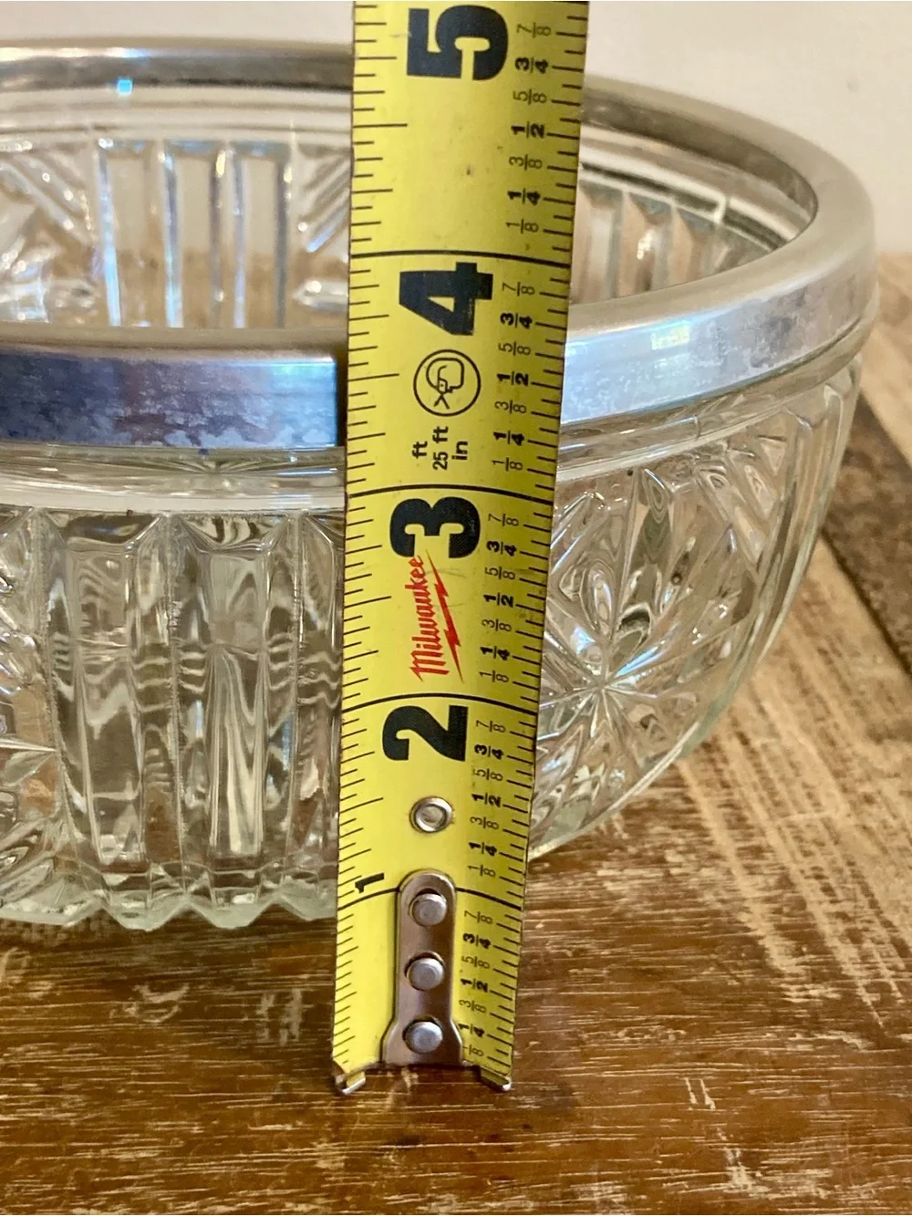 Vintage glass serving